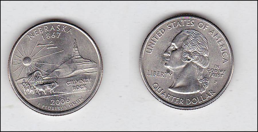 USA QUARTER NEBRASKA 2006 EF