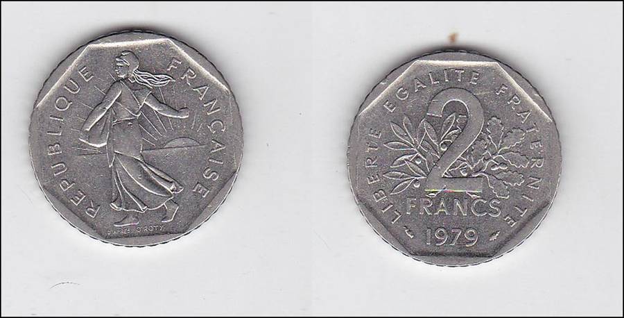 FRANCE 2 FRANCS 1979 HIGH GRADE