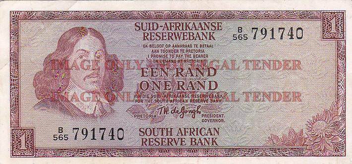 SOUTH AFRICA 1 RAND T.W. DE JONGH B565 791740