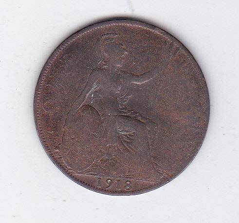 GREAT BRITAIN 1 PENNY 1918