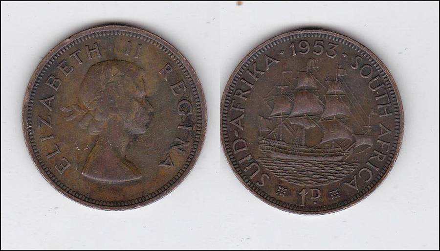SOUTH AFRICA PENNY 1953