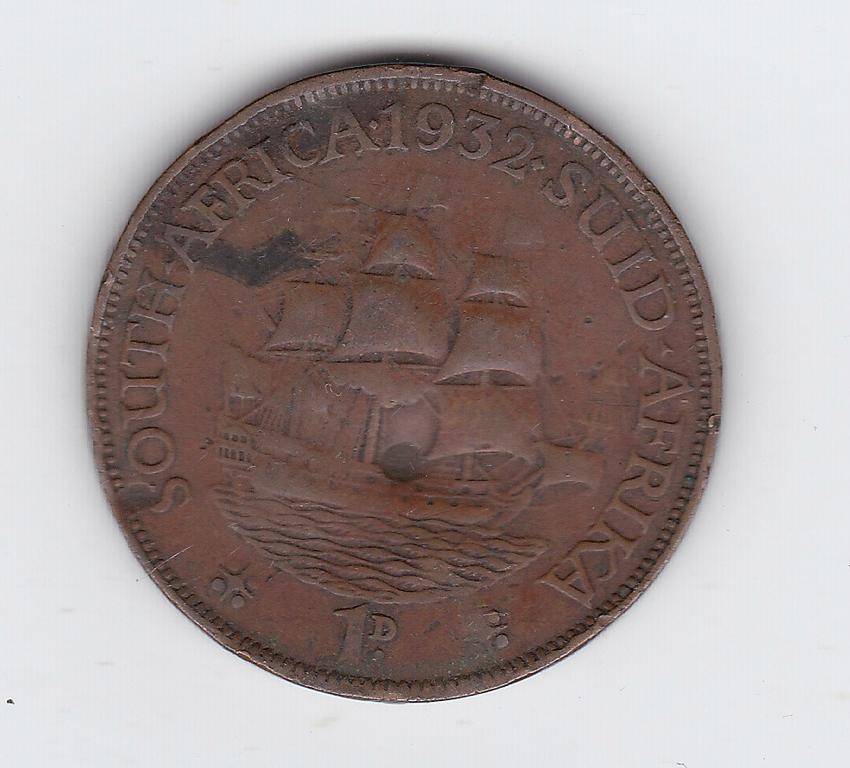 SOUTH AFRICA PENNY 1932 F=R135