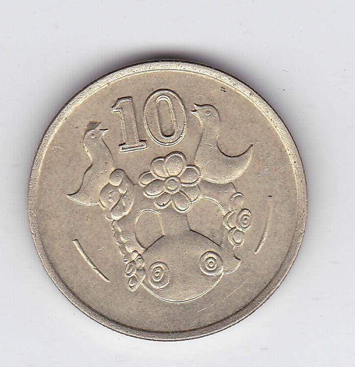 CYPRUS 10 CENTS 1991