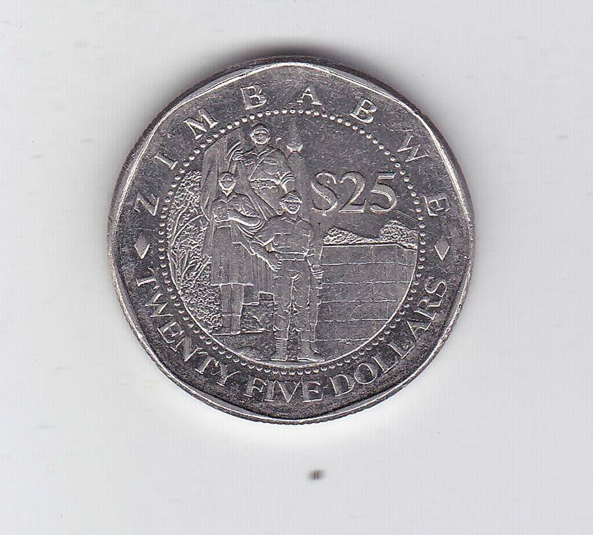 ZIMBABWE 25 DOLLARS 2003 HIGH GRADE