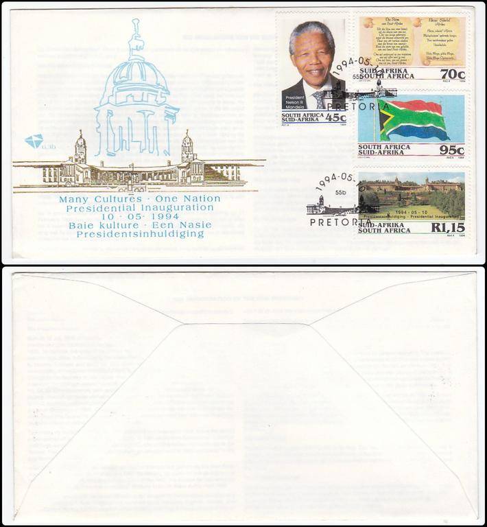 MANDELA FIRST DATE COVER 10.05.1994 # 6.3b
