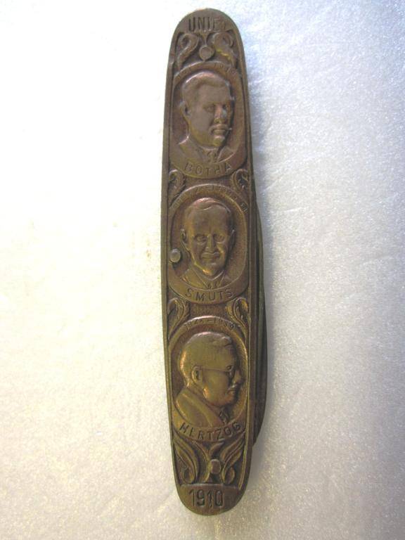 SOUTH AFRICAN PATRIOT KNIFE PRESIDENTS BOTHA,SMUTS, HERTZOG, MALAN, STRIJDOM, VERWOERD 1910-1960