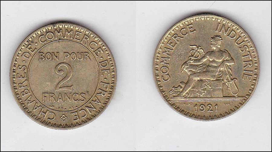 FRANCE 2 FRANKS 1921