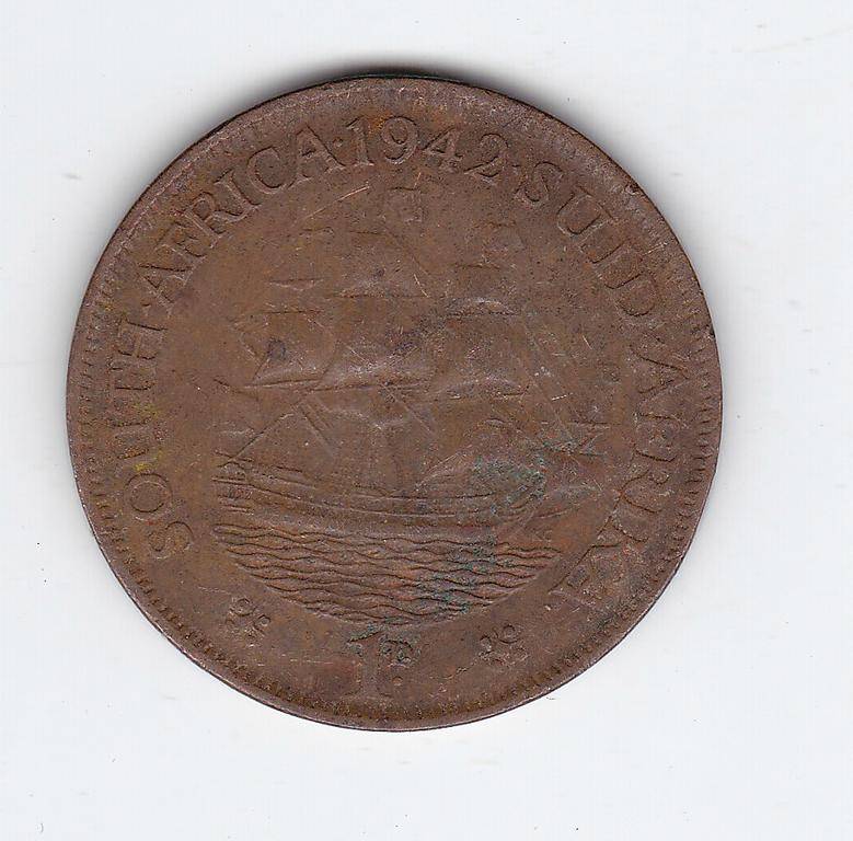 SOUTH AFRICA 1 PENNY 1942