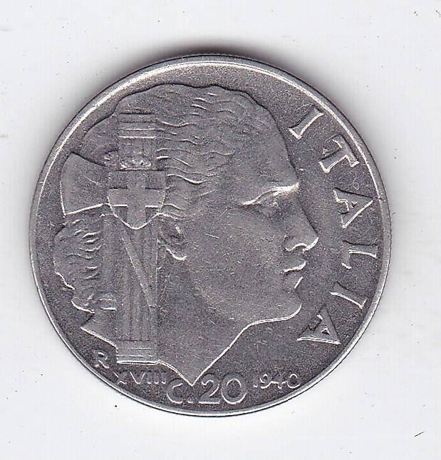ITALY 20 CENTS 1940