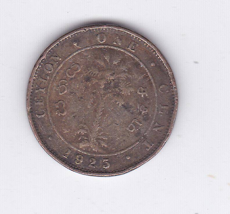 CEYLON ONE CENT 1923