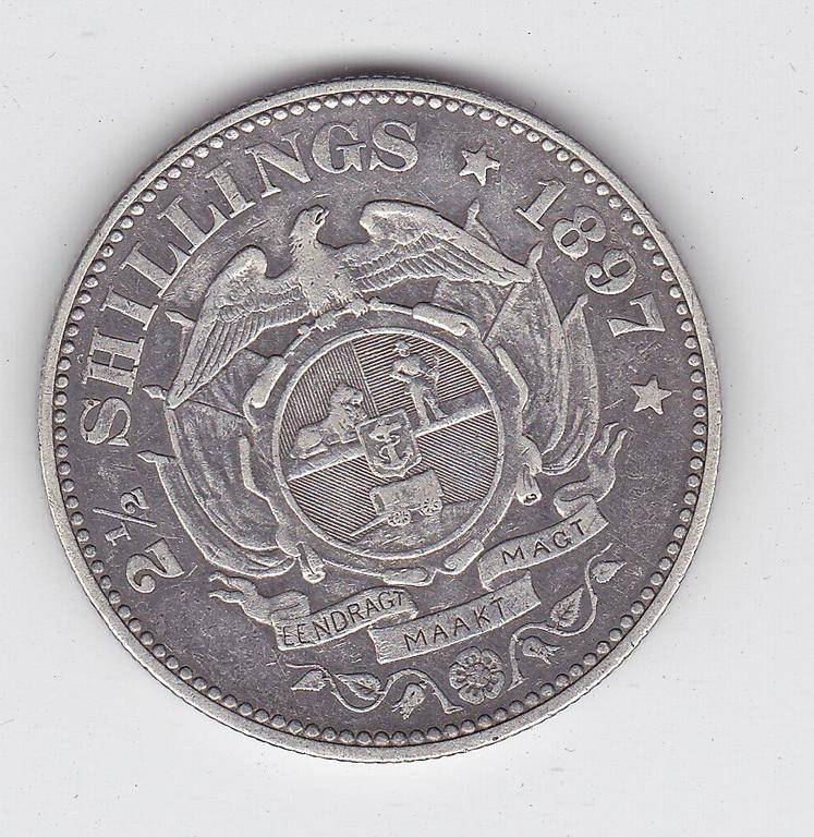 ZAR 2 1/2 SHILLINGS 1897