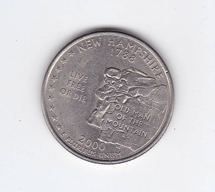 USA QUARTER DOLLAR NEW HAMPSHIRE 2000