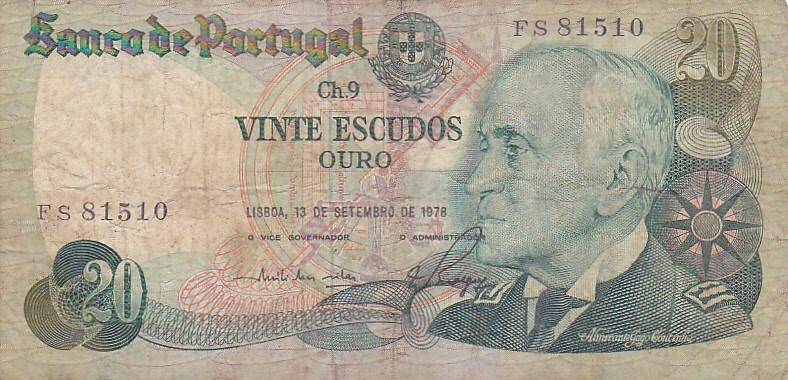 PORTUGAL 20 ESCUDOS 1978