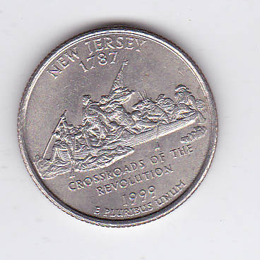 USA QUARTER DOLLAR NEW JERSEY 1999 EF