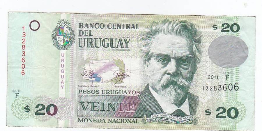URUGUAY 20 PESOS 2011