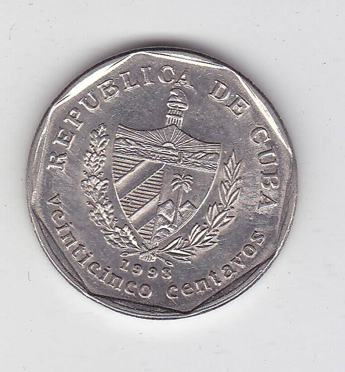 CUBA 25 CENTS 1998