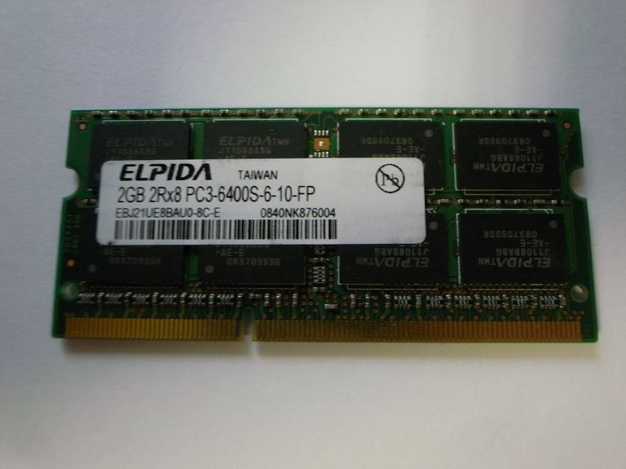 ELPIDA 2GB 2Rx8 PC2-6400S-666 200-Pin  DDR2 800 MHZ