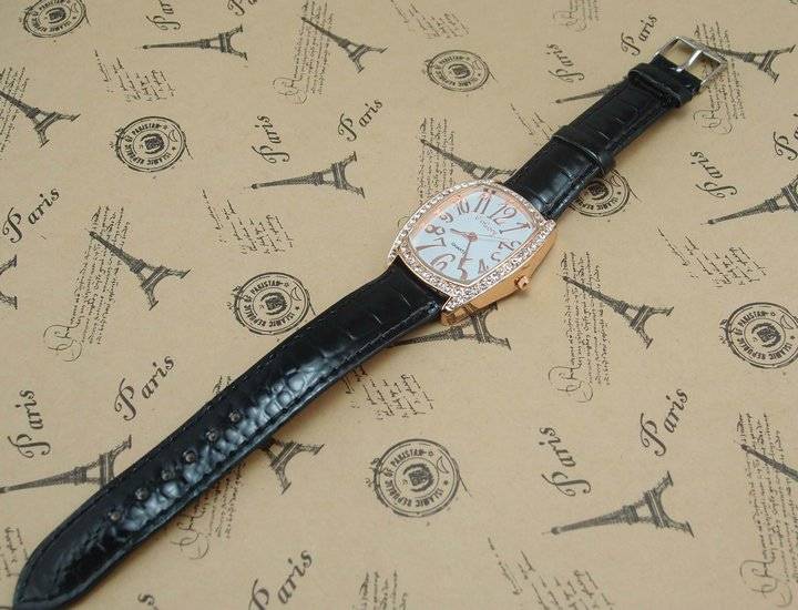 Free Shipping Lady's Crystal  black  Leather Band Wrist Watch,Nice Quality,Top Fashion , AOY51044