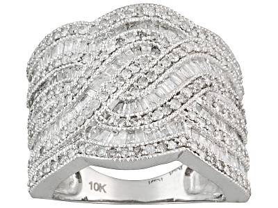 Diamond 2.00ctw Round 10k White Gold Cocktail Ring