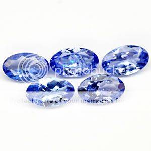 Stunning! 1.07 Ct.s (5Pcs) Oval Blue Purple Tanzanite lot - 100% Natural Tanzanites