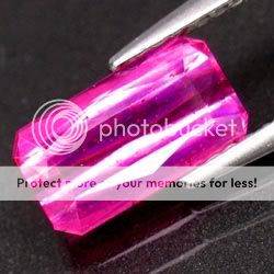 STRIKING! 1.95 Ct. AAA Scissor Cut Hot Pink Red Ruby Gemstone - Exact Photos taken of stone!