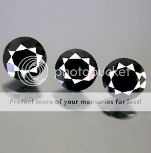 0.74 Cts 3pcs! Excellent DEEP BLACK Natural Diamond LOT! - 100% Money Back Guarantee!