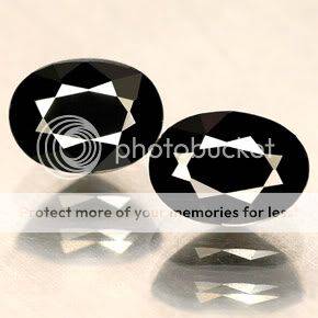 1.59ct (2pc) Pair Oval Natural Black TOURMALINE Gemstones - 100% Natural Earth Mined!