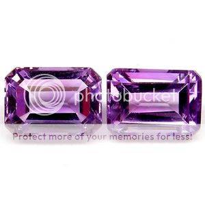 1.80ct.Matched Pair Emerald Cut Top Purple Amethyst Gemstones - R1 No Reserve