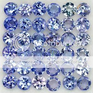 Tanzanites*88* PIECES**5.00Cts**2.40/2.50mm Violet Blue Tanzanite Round LOT - Winner Grts all 88 Pcs