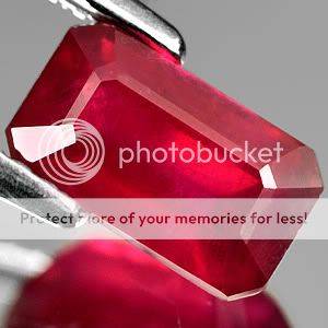 AAA 1.62Ct. Stunning Natural Octagon Cut Blood Red Ruby Gemstone - Exact Photos taken of stone!