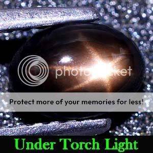 1.36 Ct. Natural Black 6 Ray Star Sapphire Gemstone - 100% Natural and Untreated.