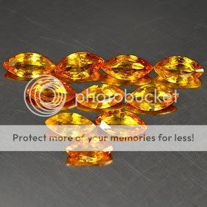 AAA 3.05 Cts.**10 Pcs**Natural Orange Yellow Songea Sapphire LOT! - 100% Money Back Guarantee!