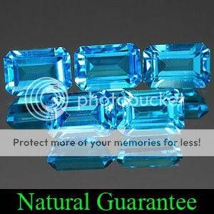 AAA 3.48 Cts.**5 Pcs.** Twinkling Natural Swiss Blue Topaz LOT! - 100% Natural Earth Mined!