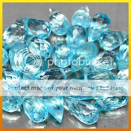 ***25 Pcs**(8.97Cts)**NATURAL PARIBA BLUE COLOUR APATITE BRIOLETTE GEMSTONE LOT - 100% NATURAL