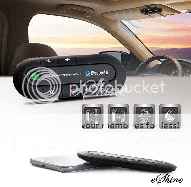 Slim Magnetic Bluetooth Hands Free In Car Wireless Speaker Phone Kit
