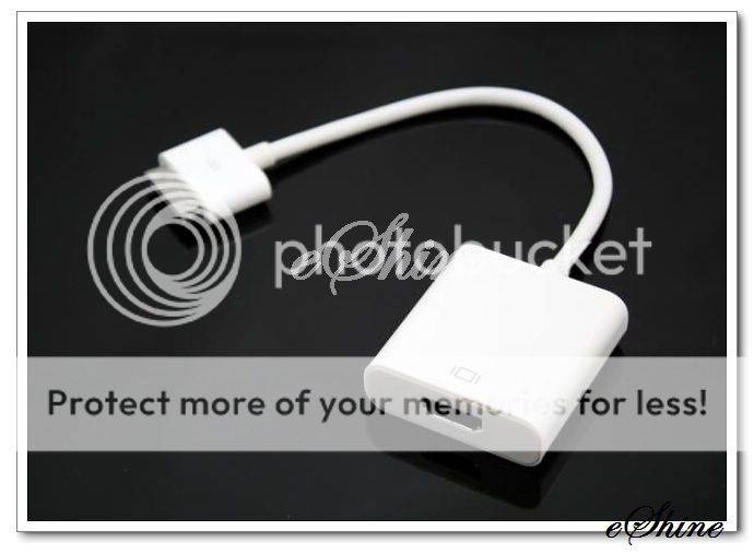 Dock Connector to HDMI HDTV TV Adapter Cable for iPad 1&2&3