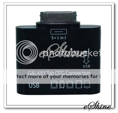 5 in 1 Card Reader OTG Connection Kit Adapter Connector for Samsung Galaxy Tab