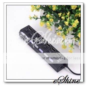 7 Port USB Hub with Individual Port On/Off Switches