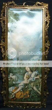 Silk Painting In Gilt Frame - Victorian Lady
