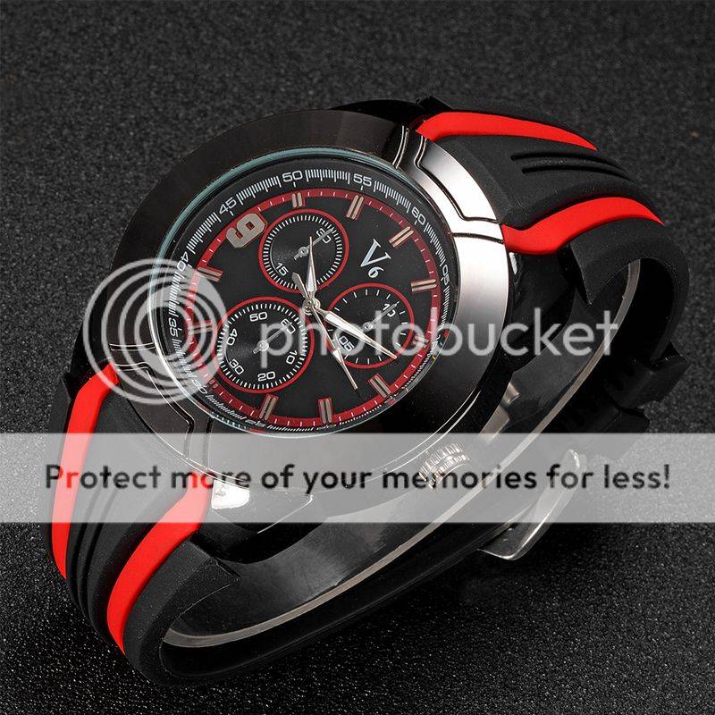 *LOCAL STOCK* Luxury Fashion Sport V6 Watch Men Leisure Fashion Tyre Style Watch