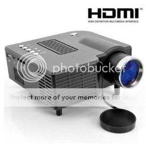 HOT!!! UNIC/Multidimension Portable Home Theater HDMI LED projector/Support computer TV USB SD~BLACK