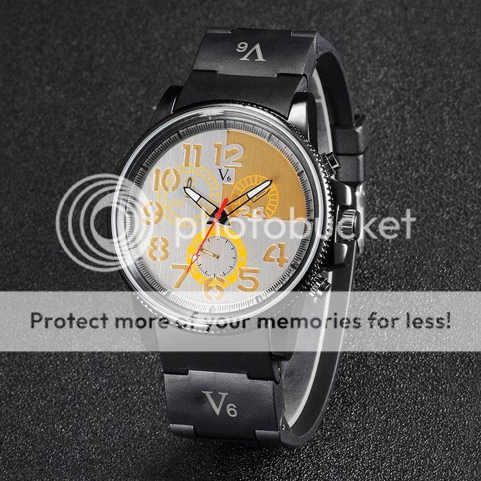 *LOCAL STOCK* Fashion Military Quartz Analog Mens V6 Sport Large Numbers Wrist watch