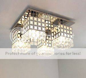 *LOCAL STOCK* New Modern Contemporary Cube Elegant Ceiling Crystal Chandelier Light - Pendant Lamp