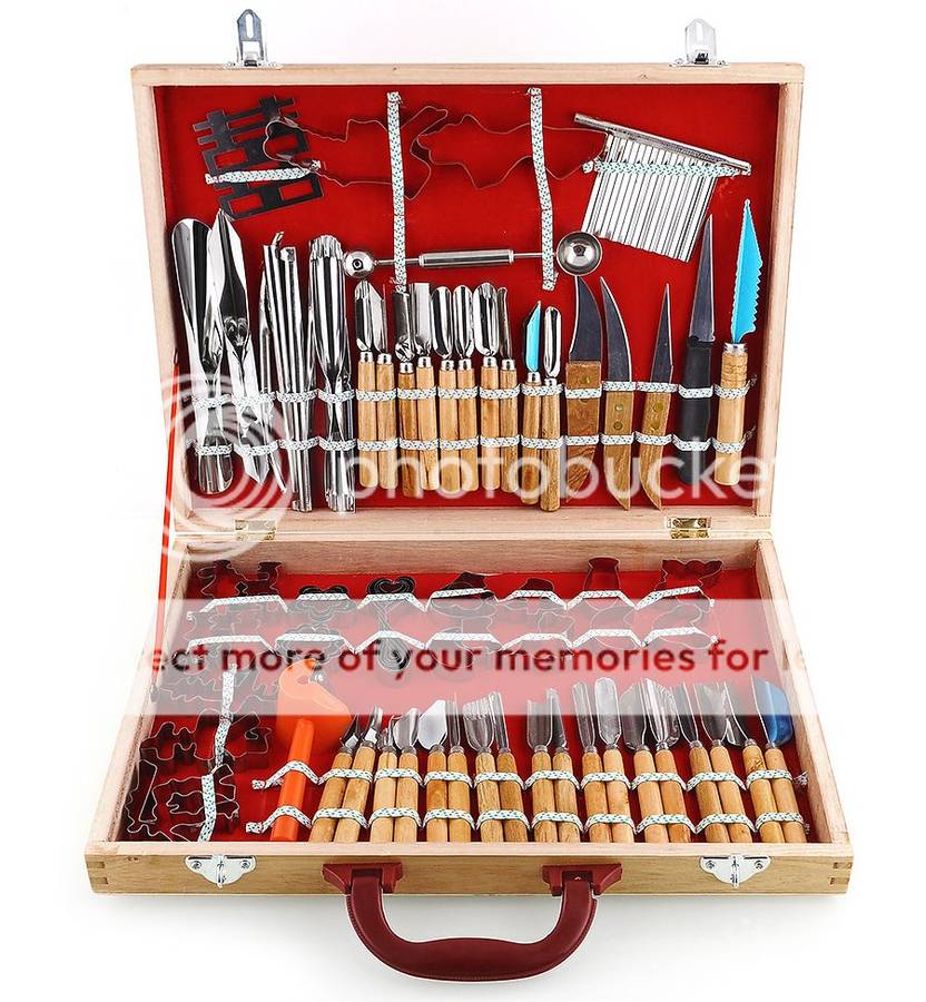 *LOCAL STOCK* New Pro 80Pcs Kitchen Fruit Vegetable Carving Chisel Tool Set Kitchen Chef Gift