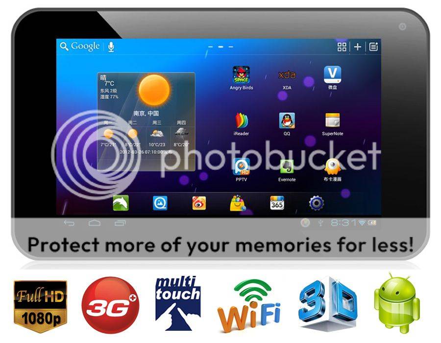 *LOCAL STOCK* Ultimate tablet "RED" 7 Inch Android 4.0 512MB RAM 4GB built-in memory - 24Hr Delivery