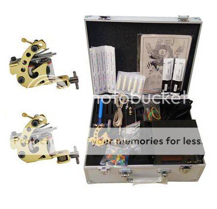 *LOCAL STOCK* Complete Starter Tattoo Kit 2 Machine Gun Color Ink Power Supply Needles Set