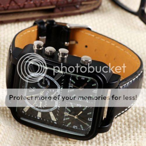 *LOCAL STOCK* Black Men's Sports Watch Leatheroid 3 Movement Analog Wrist watch
