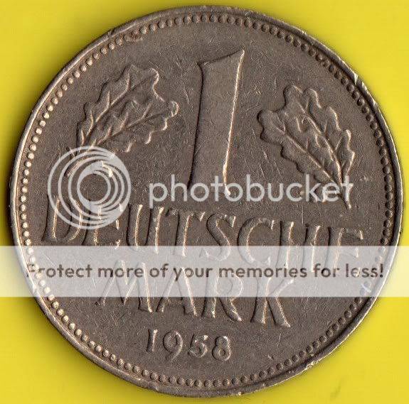 1958  DEUTSCHE 1 MARK coin                                  SUN368