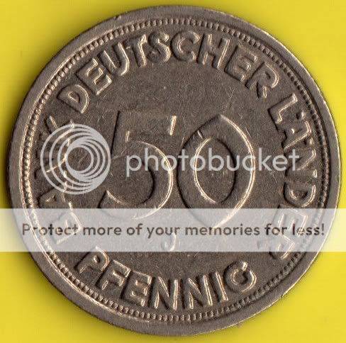 *** 1949  50 PFENNIG COIN ***                    SUN366