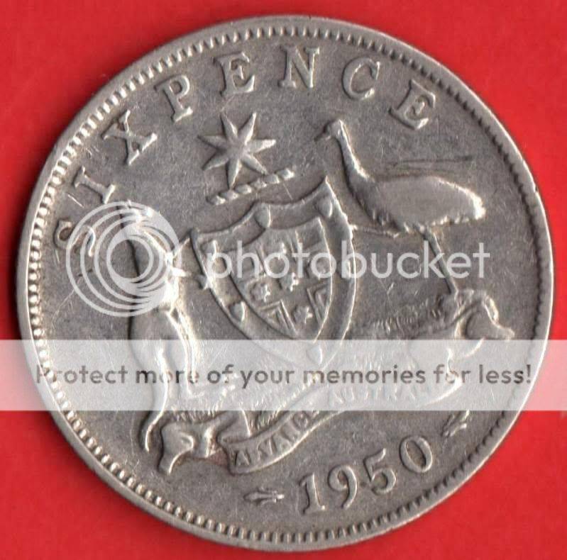 1950 Australian Six Pence                                        SUN385